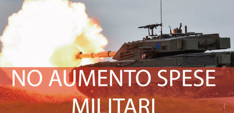 No all'aumento della spesa militare